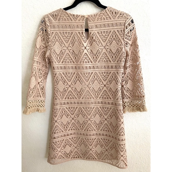 WORN ONCE - Nude Boho Jodi Kristopher Dress - Picture 2 of 3